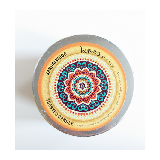 sandalwood scent karma candle