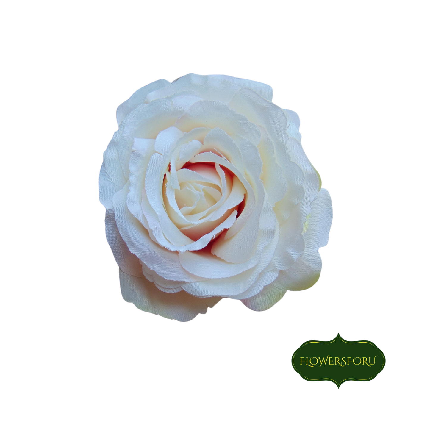 bloom ivory stem rose green leaves 66 cm long