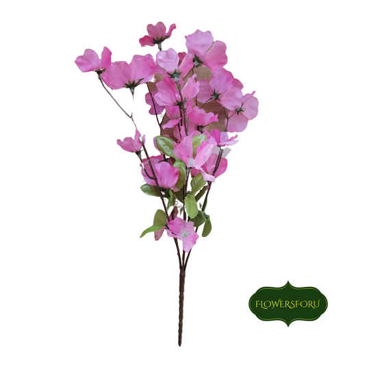 flower blossom cherry bush stem blush pink 39cm long stem