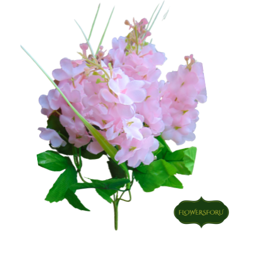 Hyacinth pink plastic flower 34cm