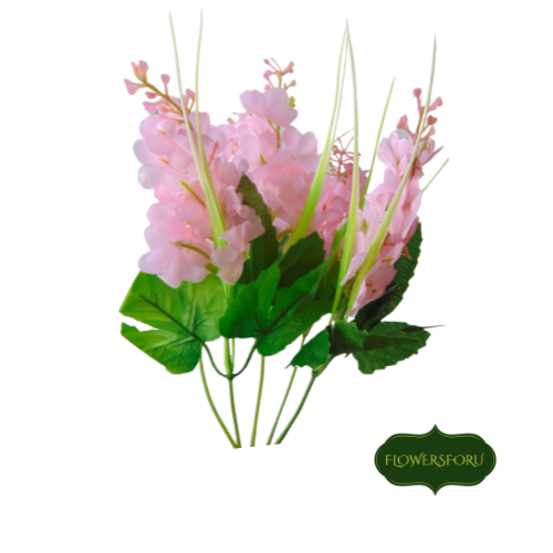 Hyacinth pink plastic flower 34cm