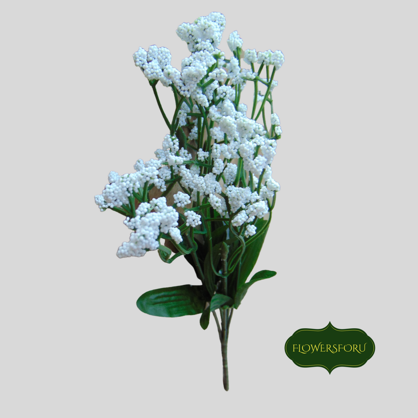 gypsophila green leaves white flower 34cm