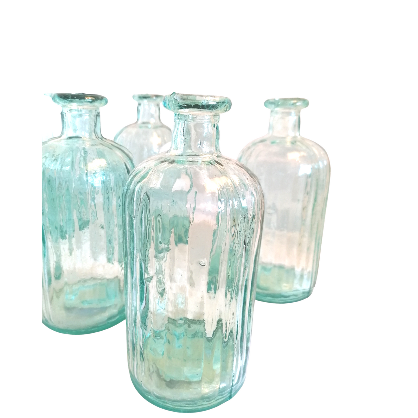 clear botle vase vintage recycled glass