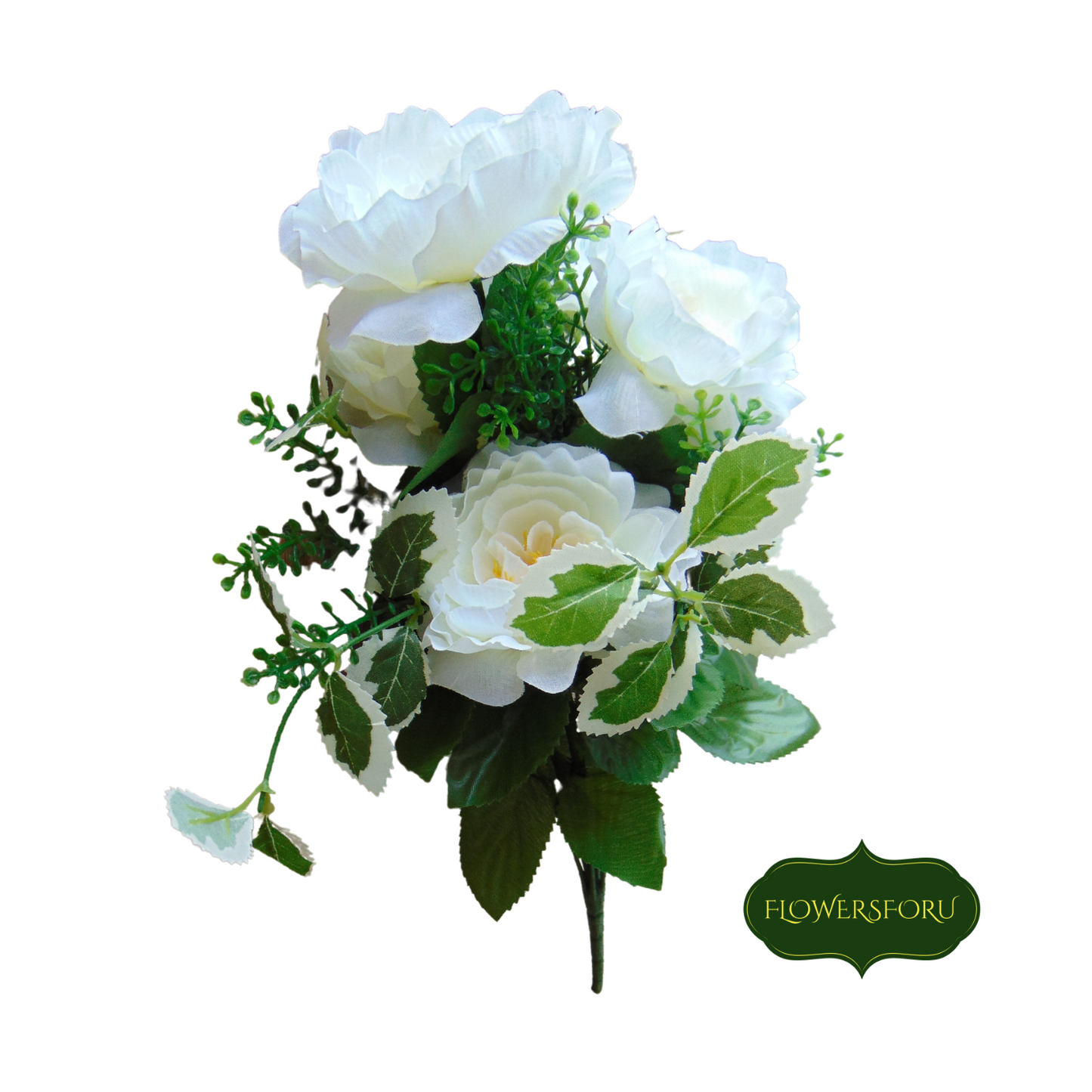 garden rose bouquet  6 flowers white  bouquet