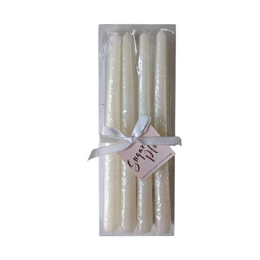 white stick dinner candle sugar plum scent