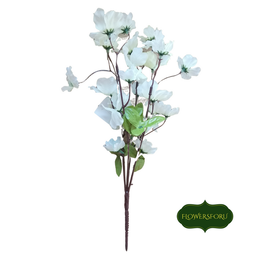 white cherry blossom flowers stem 39cm long